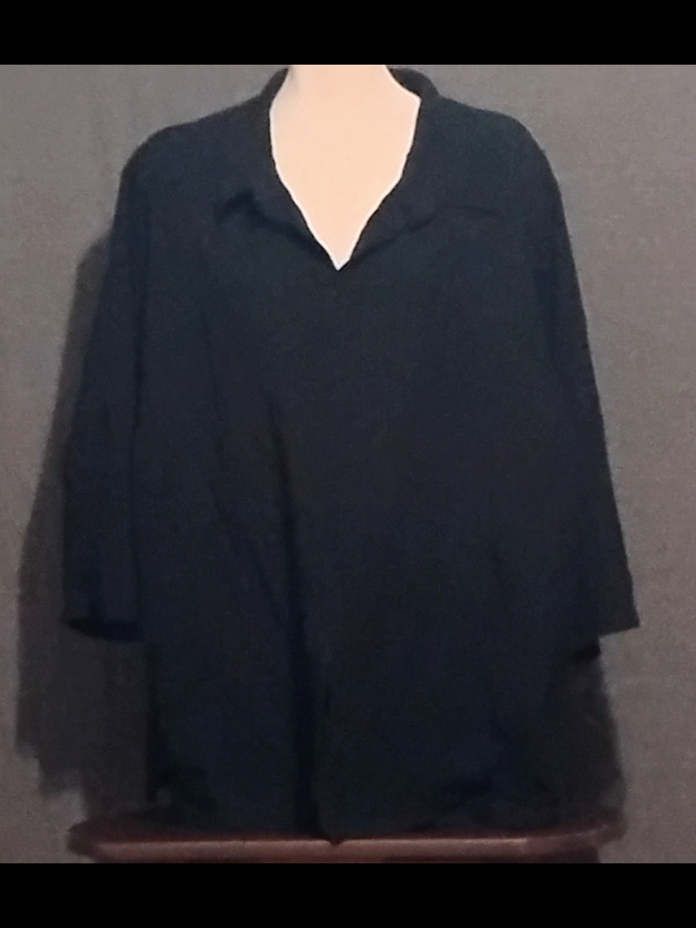 White Stag Black Textured Button Down